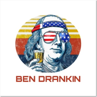 ben drankin 4th of july Posters and Art